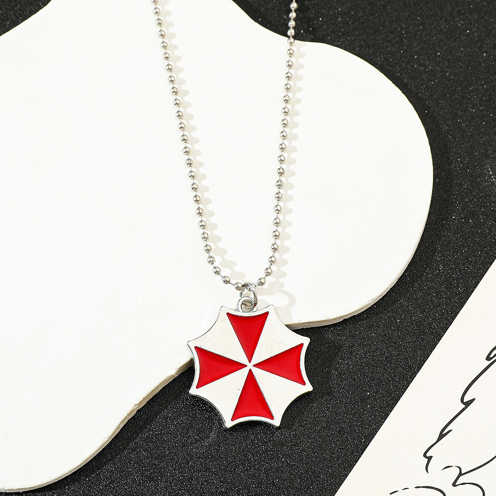 Vintage Fashion Designers - Collar con Colgante de Paraguas Rojo