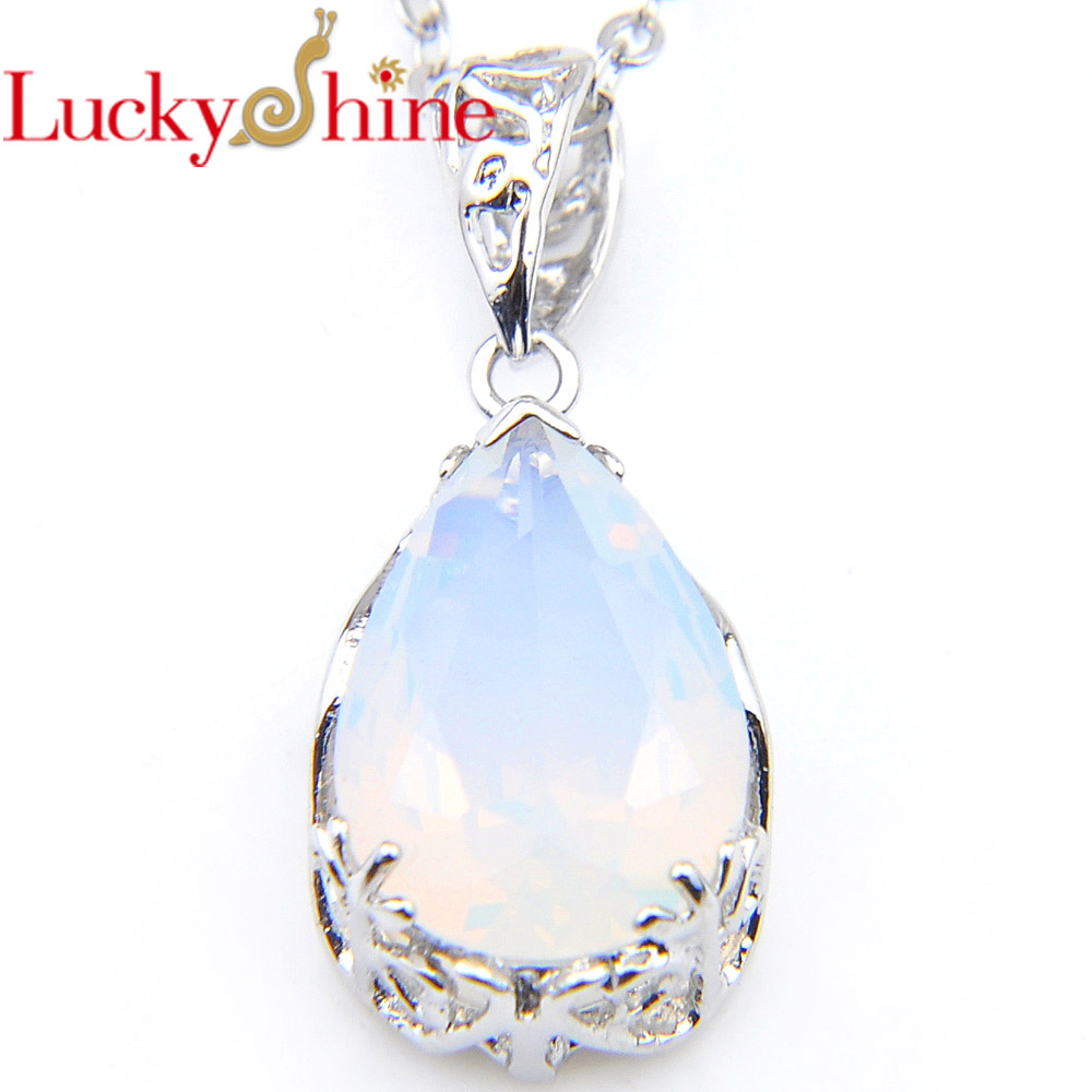 Vintage Fashion Australia - Luckyshine-colgantes plateados con forma de gota
