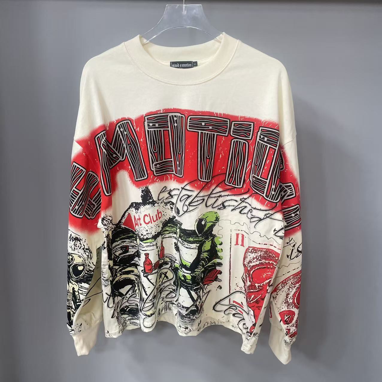 Vintage Fashion Designers - Camiseta de manga larga MIXED-EMOTION de