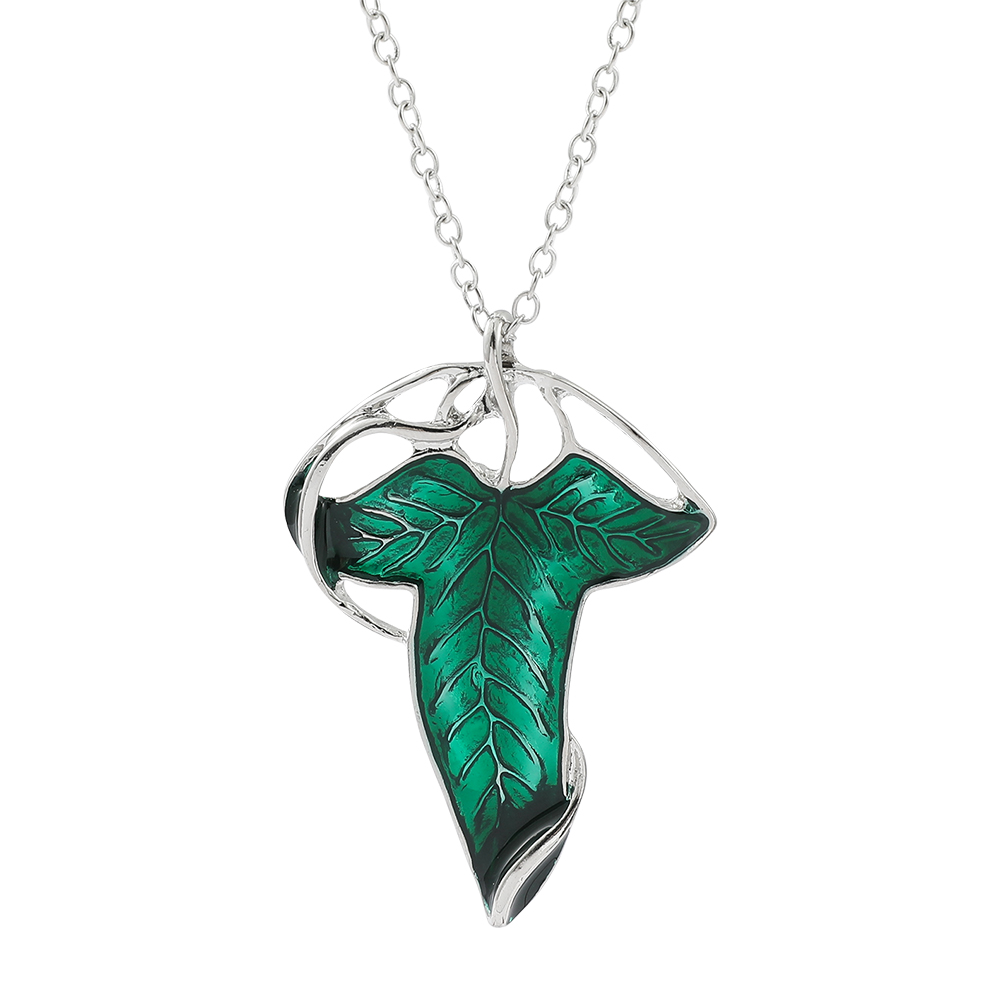 Vintage Fashion Designers - Collar con Colgante de Hoja Verde