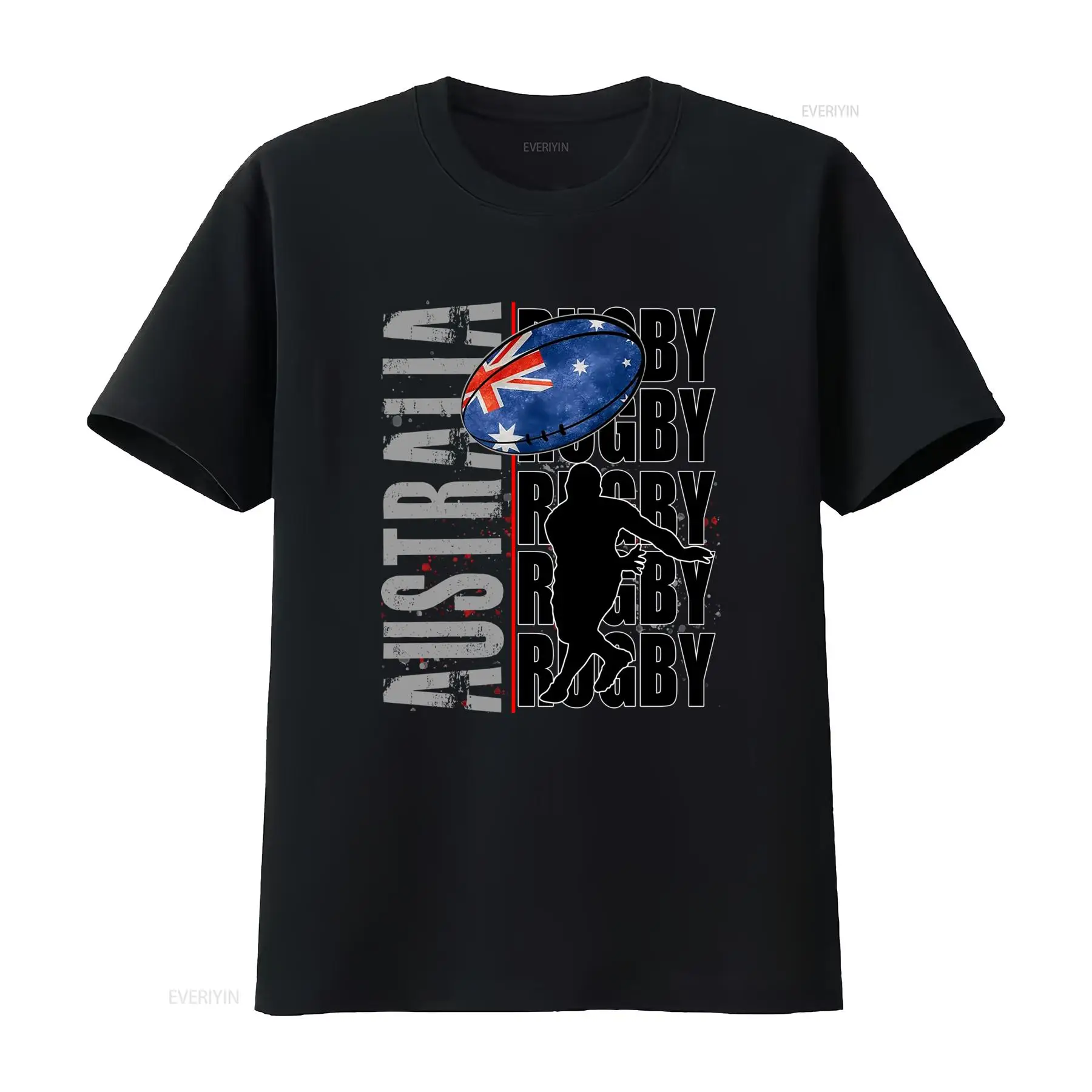 Vintage Fashion Australia - Camiseta Casual con Estampado de Silueta