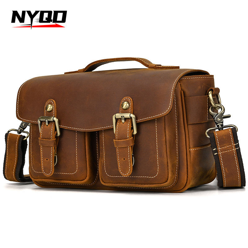 Vintage Fashion Video - Bandolera de cuero Crazy Horse, bolsos