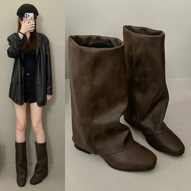 Vintage Fashion Heels - Botas de moda vintage de punta