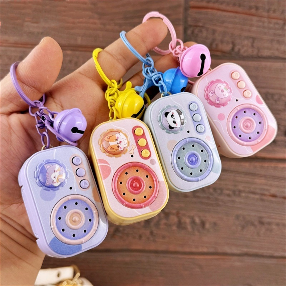 Vintage Fashion Toys - Mini llavero grabador Vintage, reproductor de