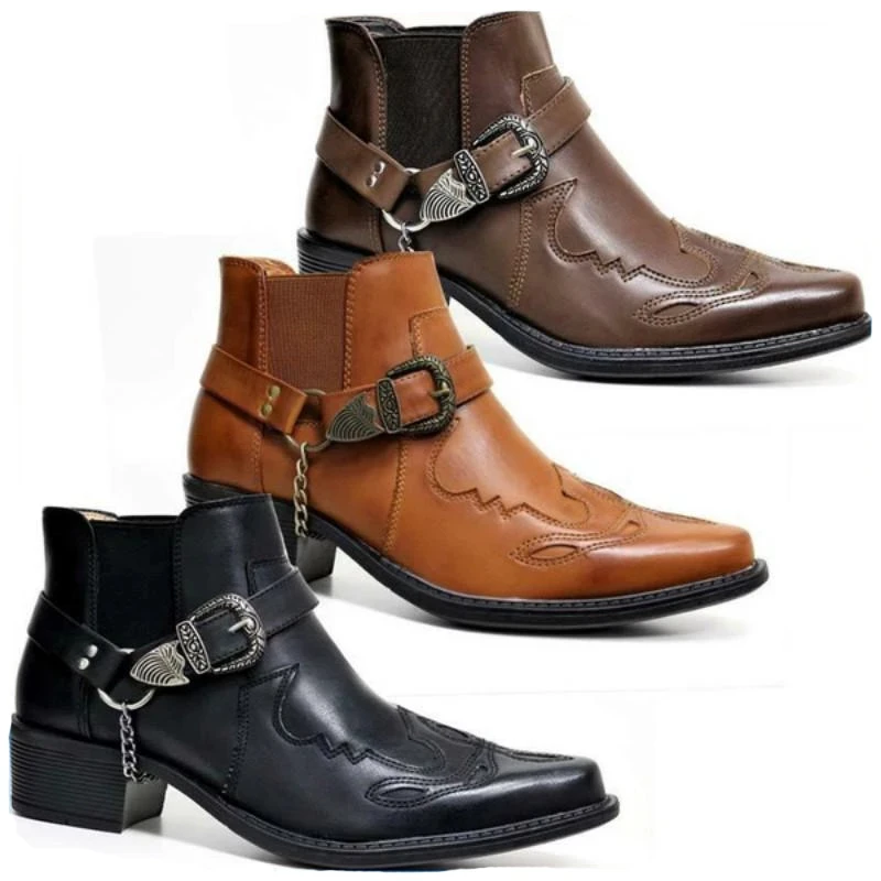 Vintage Fashion Designers - Botas de vaquero vintage de cuero
