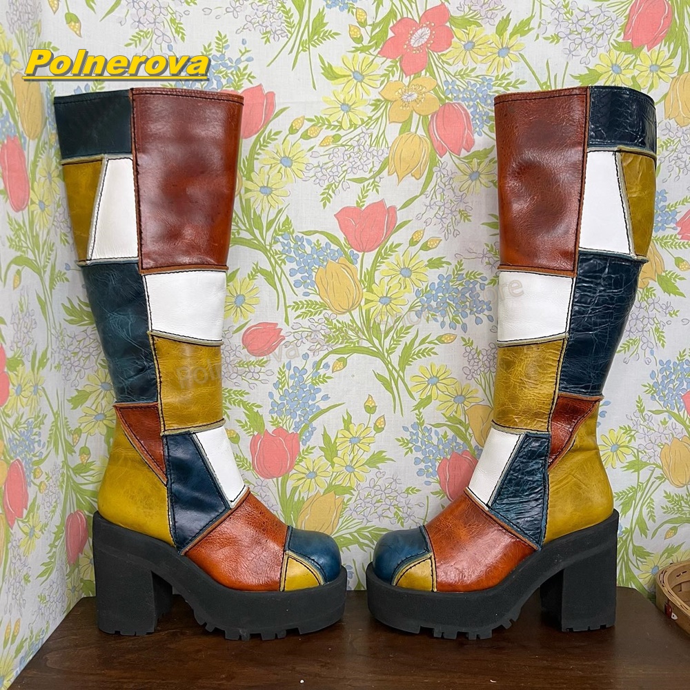 Botas Altas de Cuero con Parch - Vintage Y2K reseña y precio