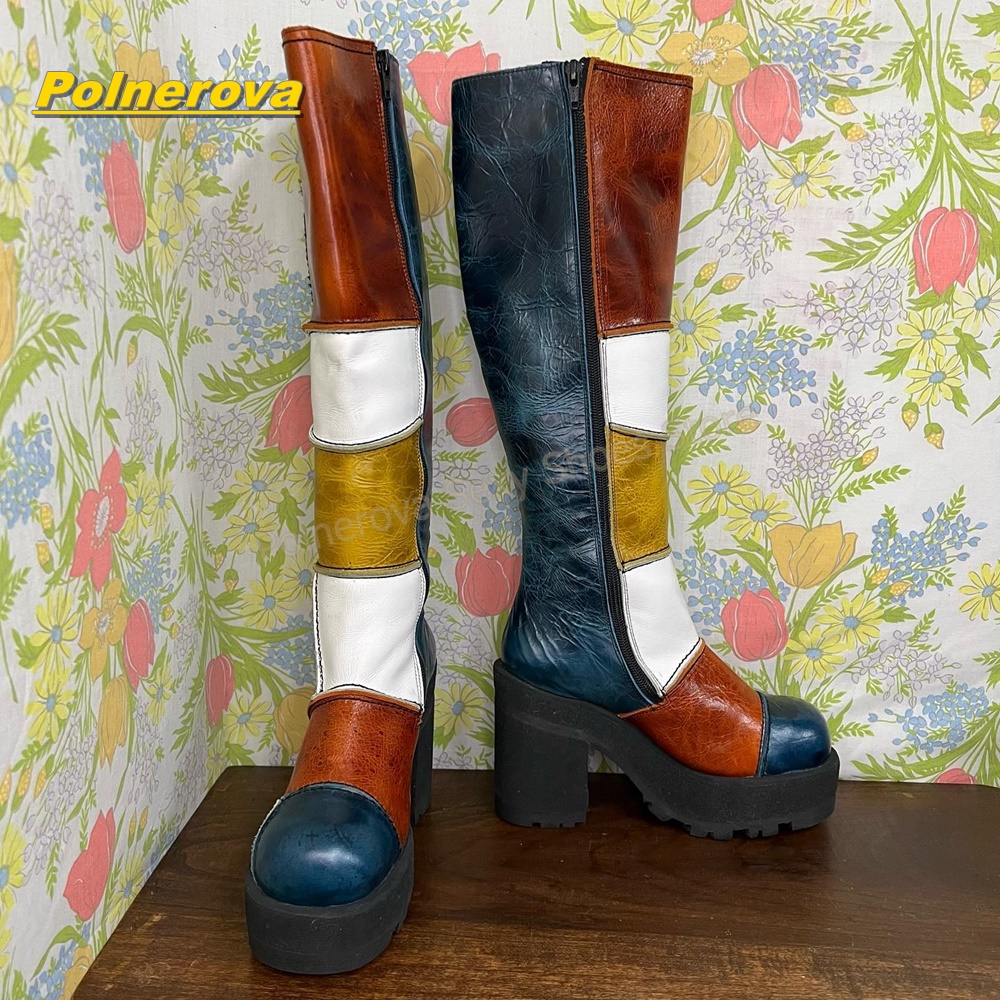 Botas Altas de Cuero con Parch - Vintage Y2K reseña y precio