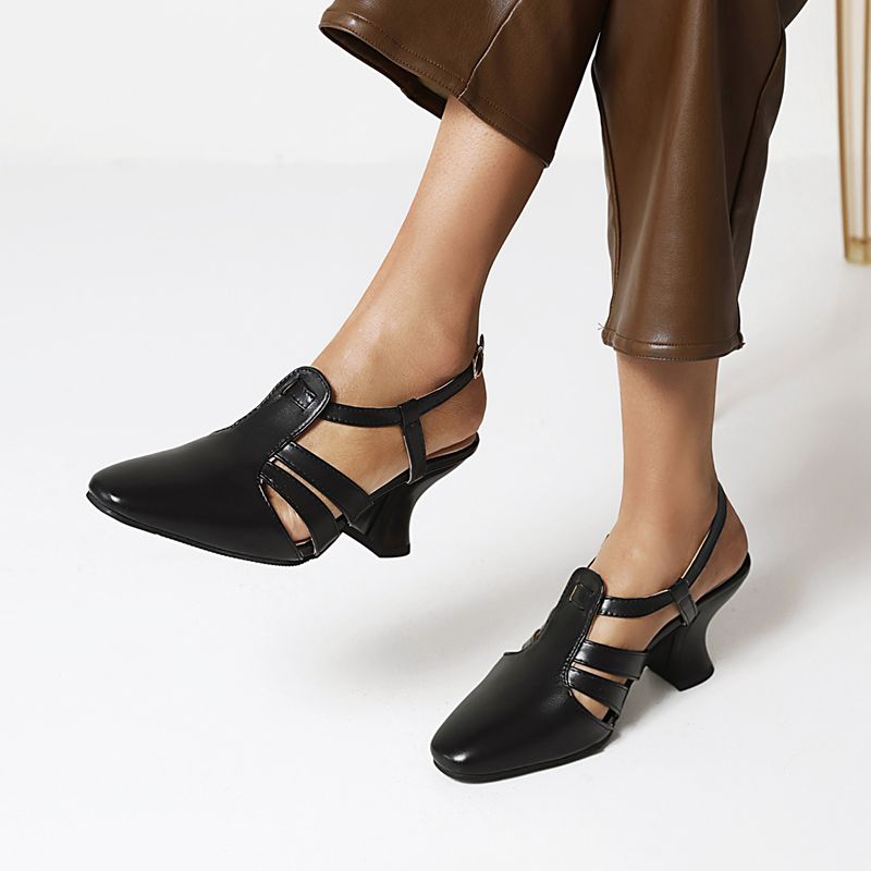 SIMLOVEYO 2025 Sandalias de Mo - Vintage Fashion Heels reseña y precio