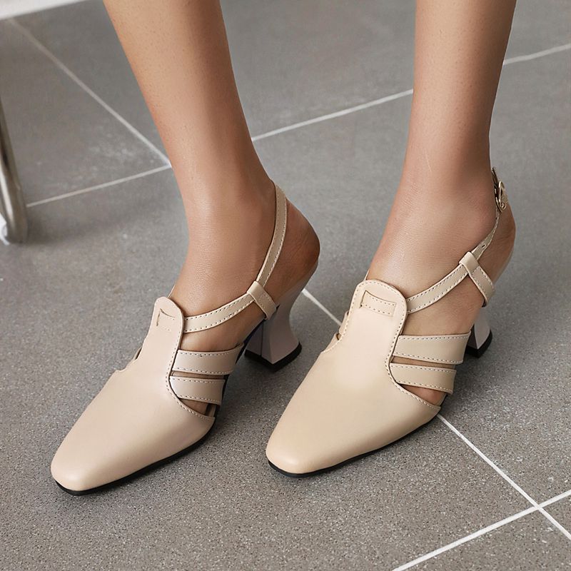 SIMLOVEYO 2025 Sandalias de Mo - Vintage Fashion Heels reseña y precio