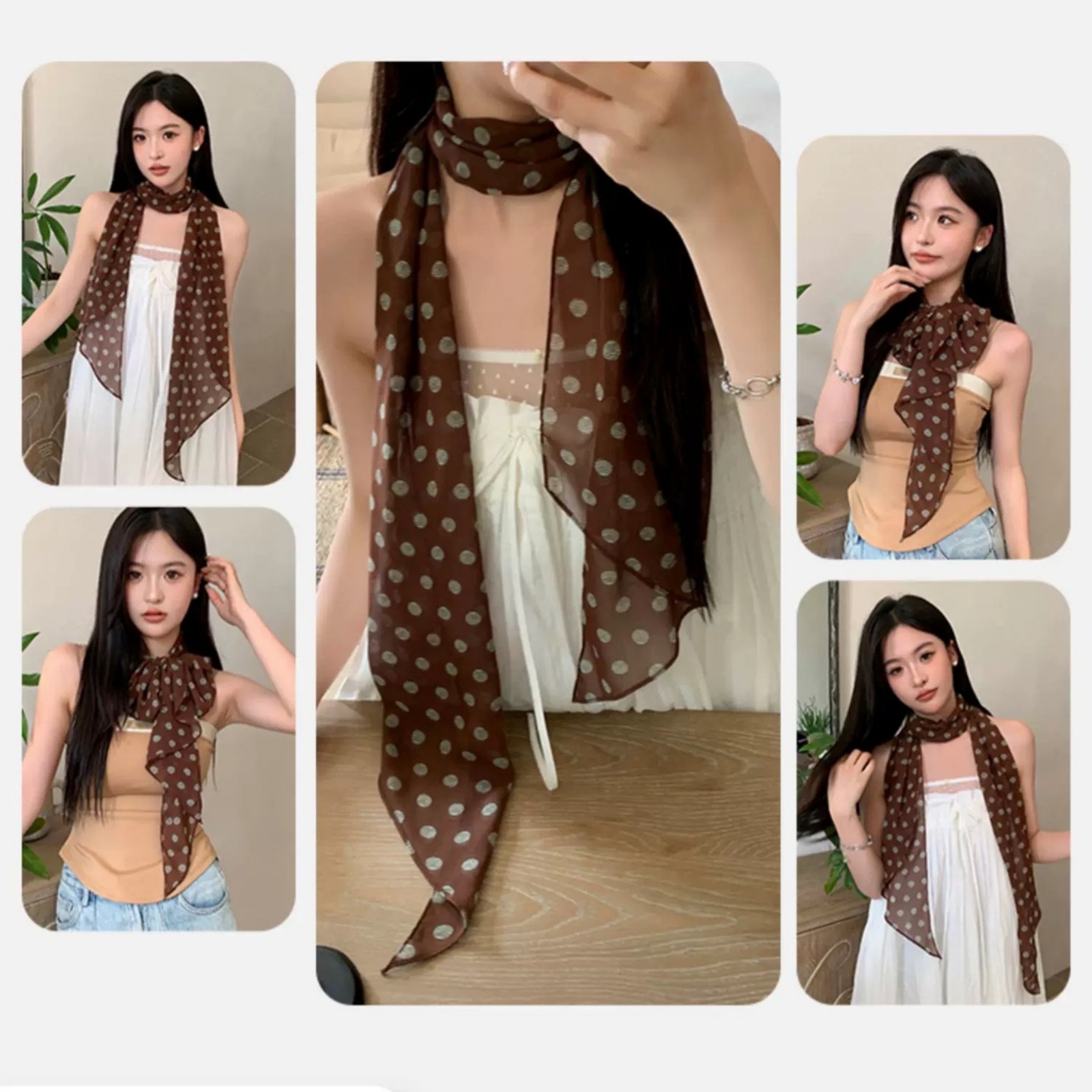 Pañuelo vintage de gasa con lu - Vintage Fashion Wear reseña y precio